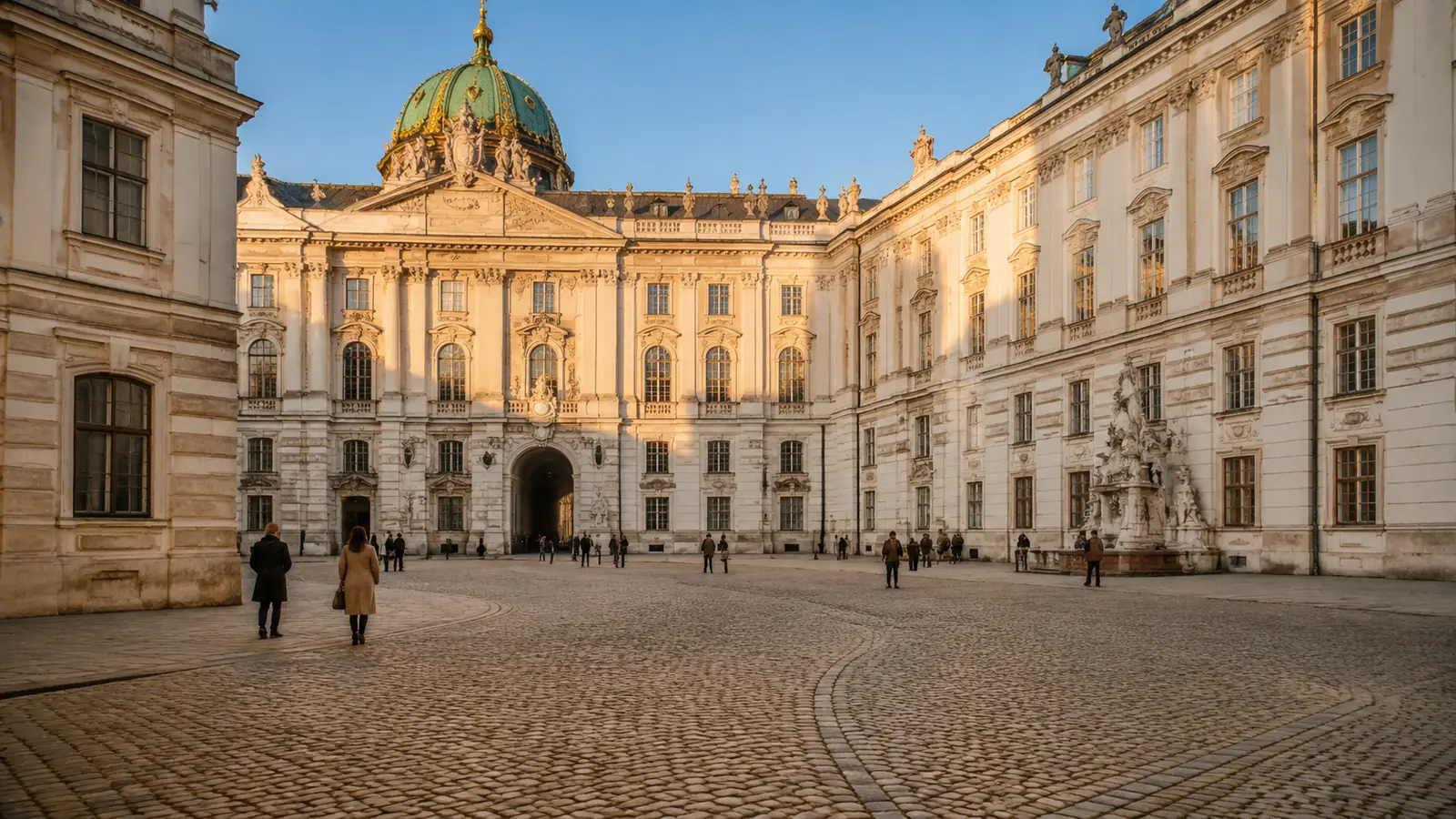 In der Burg, der zentrale Innenhof der Hofburg — frei zu durchlaufen